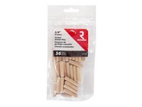 Richelieu Fluted Wood Dowel Pin 1/4 in. D X 1.125 in. L 36 pk Natural