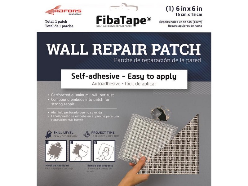 Adfors FibaTape 6 in. L X 6 in. W Fiberglass Mesh White Self Adhesive Wall Repair Patch