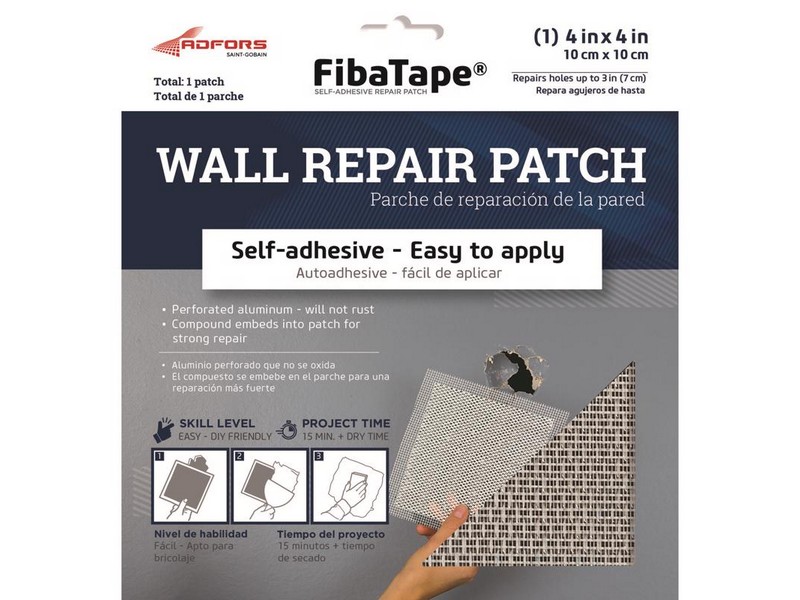 ADFORS FibaTape 4 in. L X 4 in. W Fiberglass Reinforced Aluminum White Self