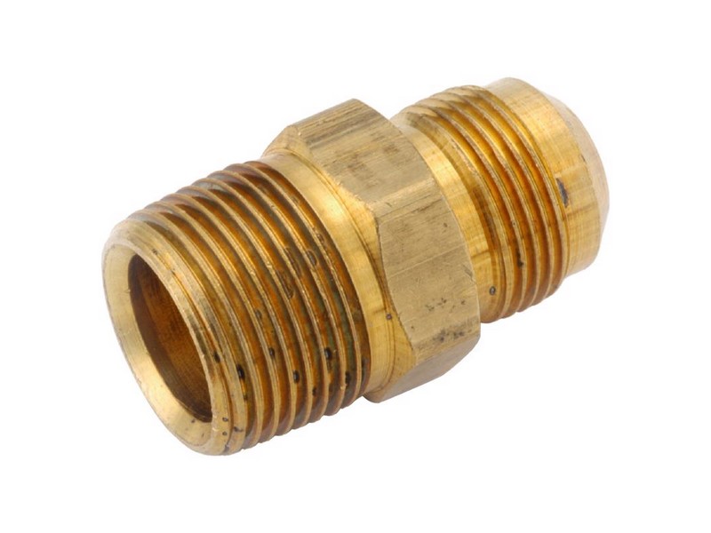 Anderson Metals 15/16 in. Male Flare 1/2 in. D MIP Gold Brass Gas Appliance