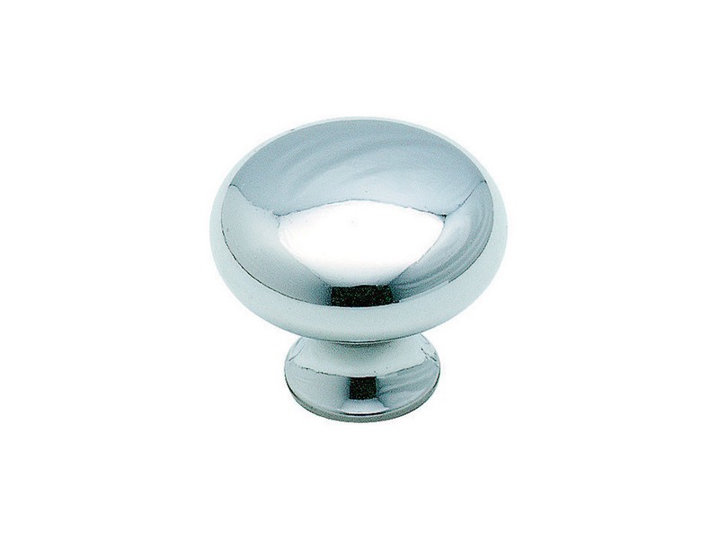 Amerock The Anniversary Collection Round Cabinet Knob 1-3/16 in. D 1 in. Polished Chrome Silver 1 pk