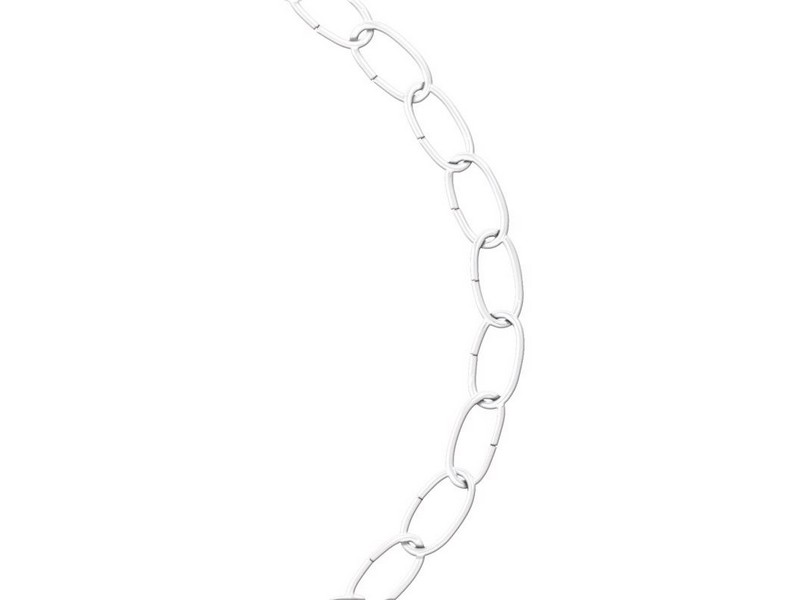 Koch Industries #10 Zinc Plated White Steel Decorative Chain 0.1875 in. D