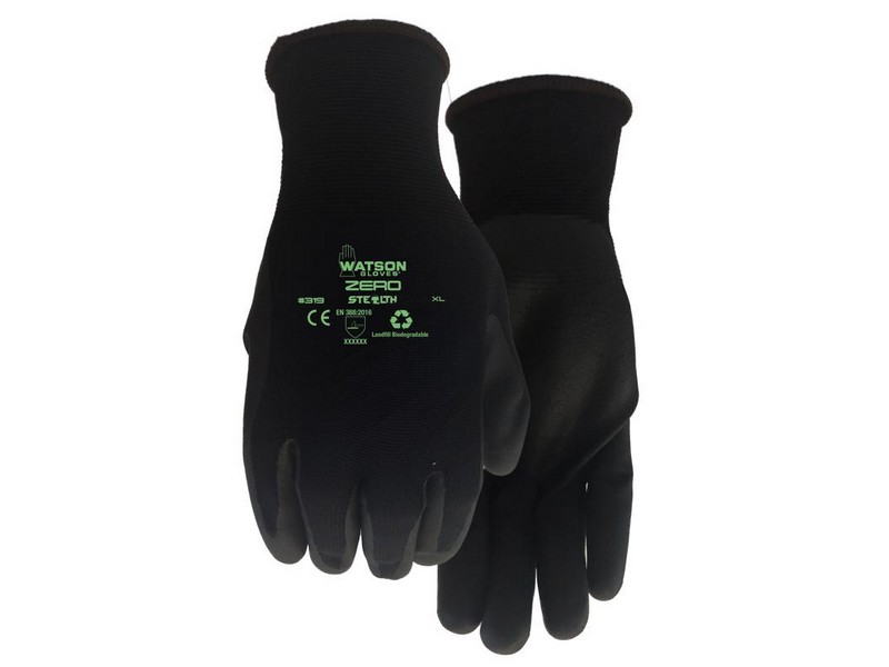 Watson Gloves Stealth XL Nylon/Nitrile Zero Black Gloves