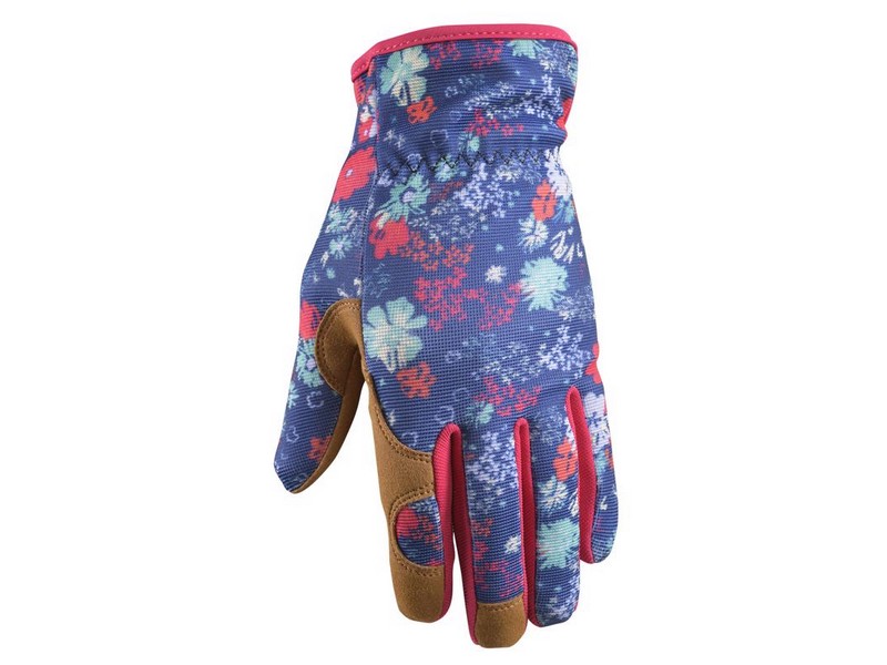Wells Lamont Women's Indoor/Outdoor Botanical Work Gloves Multicolor L 1 pk