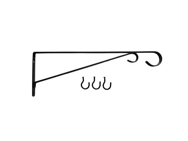 Living Accents Black Steel 15 in. H Straight with Loop Plant Hanger 1 pk