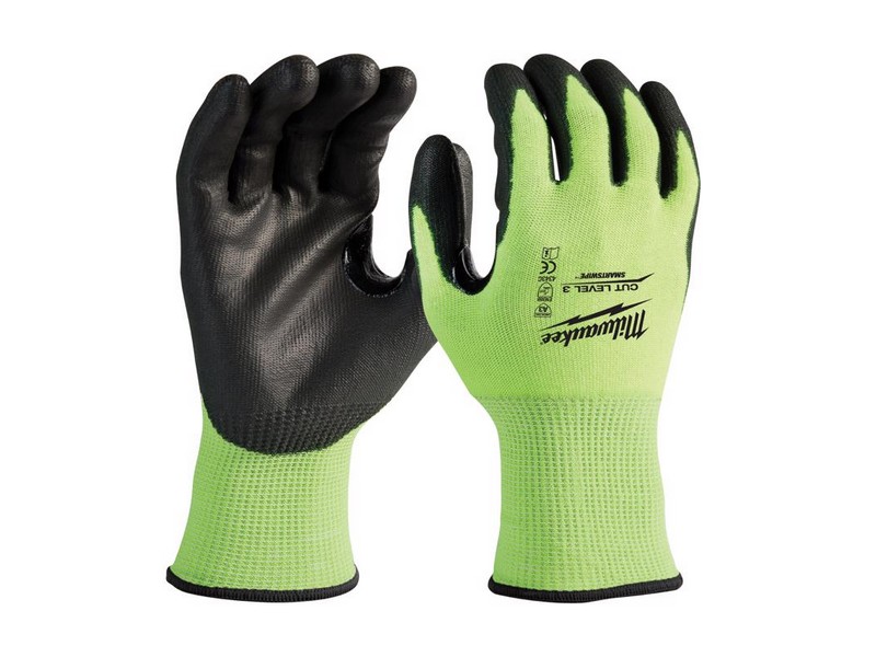Milwaukee Smartswipe Dipped Gloves High-Vis Green L 1 pair