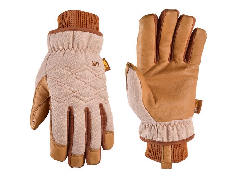 Wells Lamont HydraHyde Women's Indoor/Outdoor Canvas Work Gloves Brown L 1