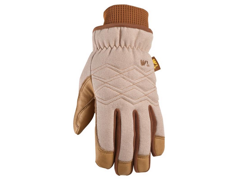 Wells Lamont HydraHyde Women's Indoor/Outdoor Canvas Work Gloves Brown M 1