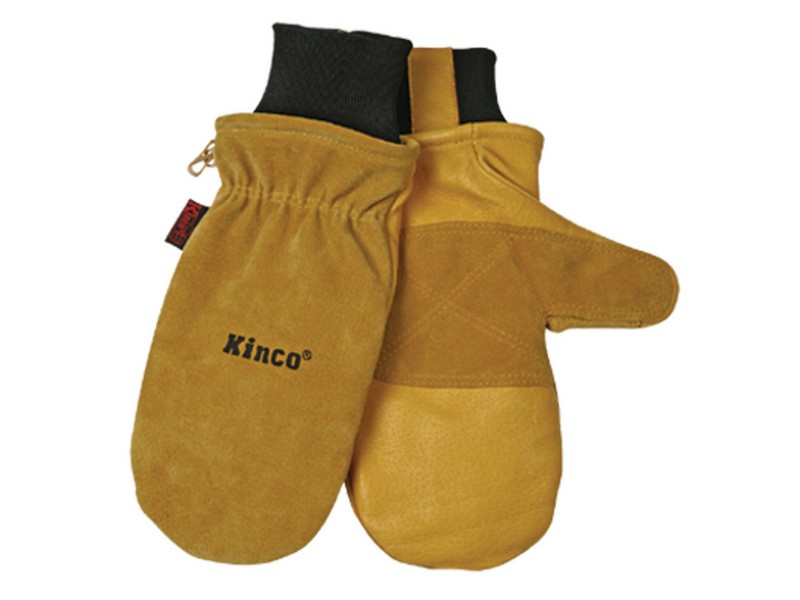 Kinco XL Pigskin Leather Black/Gold Mittens
