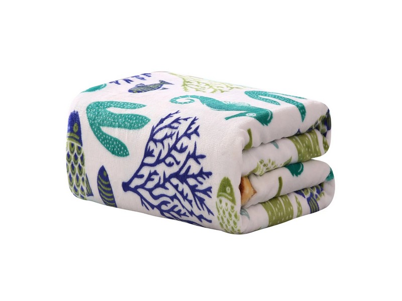 Ocean Coral Throw Blanket 50"x60"