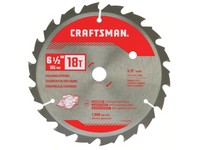 Craftsman 6-1/2 in. D X 5/8 in. S Thin Kerf Stainless Steel Circular Saw Blade 18 teeth 1 pk