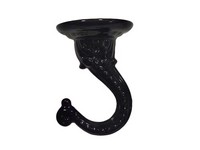 Living Accents Black Zinc 2 in. H Sturdy Swag Hook 1 pk
