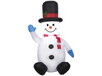 Gemmy Christmas Inflatable Snowman with Tall Top Hat 48 in. Inflatable