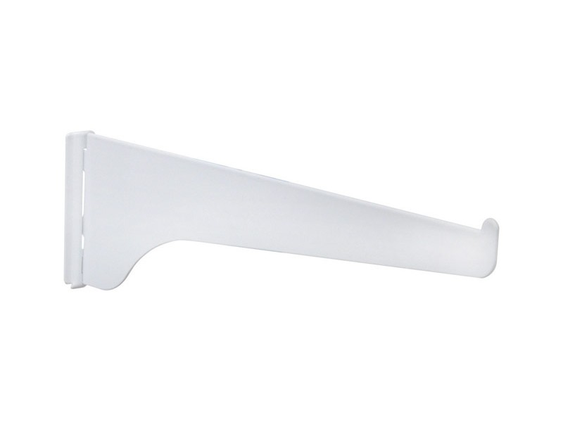 Knape & Vogt White Steel Regular Duty Bracket 16 Ga. 8 in. L 160 lb