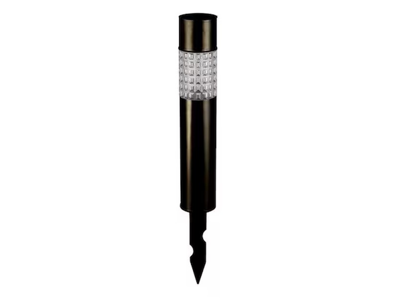 Living Accents Black Solar Powered LED Bollard Light 1 pk