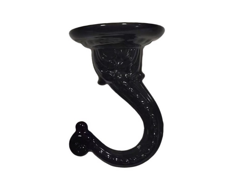 Living Accents Black Zinc 2 in. H Sturdy Swag Hook 1 pk