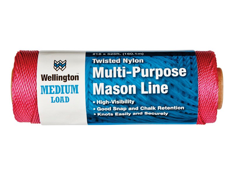 Wellington #18 in. D X 525 ft. L Pink Twisted Nylon Mason Line Twine