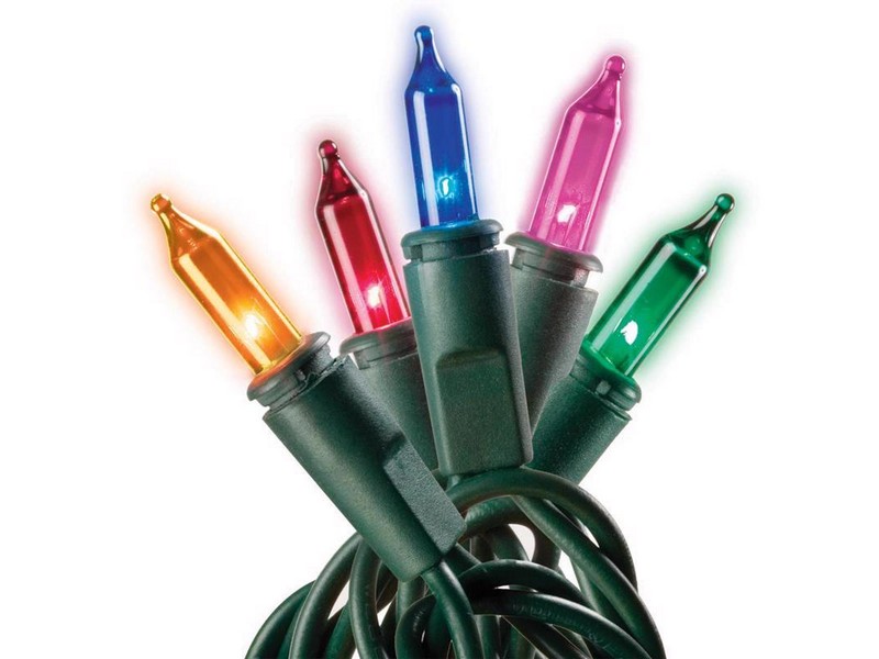 Celebrations Stay Shine Incandescent Mini Multicolored 100 ct String Christmas Lights 33 ft.