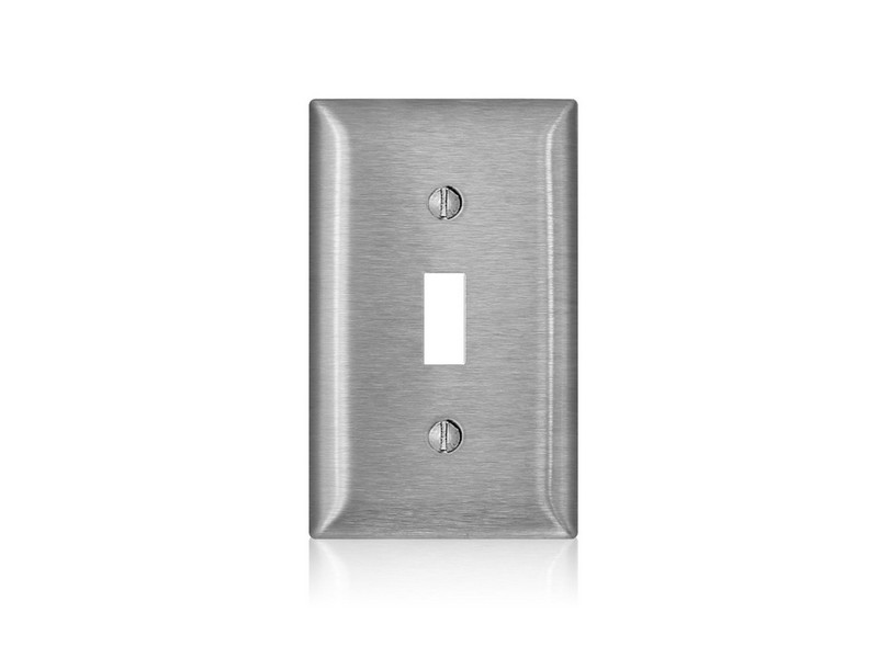 Leviton C-Series Satin Silver 1 gang Stainless Steel Toggle Wall Plate 1 pk
