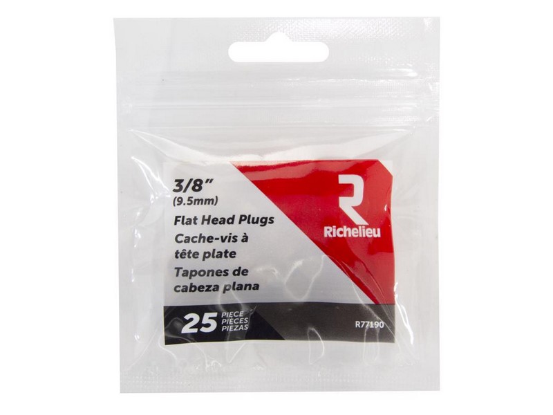 Richelieu Flat Birch Head Plug 3/8 in. D X .38 in. L 25 pk Natural