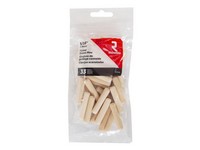 Richelieu Fluted Wood Dowel Pin 5/16 in. D X 1.5 in. L 33 pk Natural