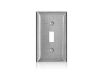 Leviton C-Series Satin Silver 1 gang Stainless Steel Toggle Wall Plate 1 pk