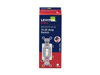 Leviton 20 amps Single Pole Toggle AC Quiet Switch White 1 pk