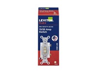 Leviton 20 amps Single Pole Toggle AC Quiet Switch Ivory 1 pk