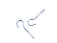 Living Accents White Steel 2.5 in. H Sturdy Swag Hook 5 pk