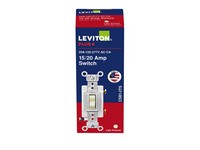 Leviton 20 amps Single Pole Toggle AC Quiet Switch Light Almond 1 pk