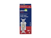 Leviton 20 amps 3-Way Toggle AC Quiet Switch Ivory 1 pk