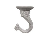Living Accents White Zinc 2 in. H Sturdy Swag Hook 1 pk