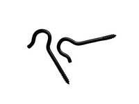 Living Accents Black Steel 2.5 in. H Sturdy Swag Hook 5 pk