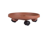 Bloem 3.6 in. H X 11.9 in. D Resin Plant Caddy Terracotta Clay