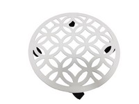 Living Accents 3 in. H White Cast Iron Wheeled Plant Stand