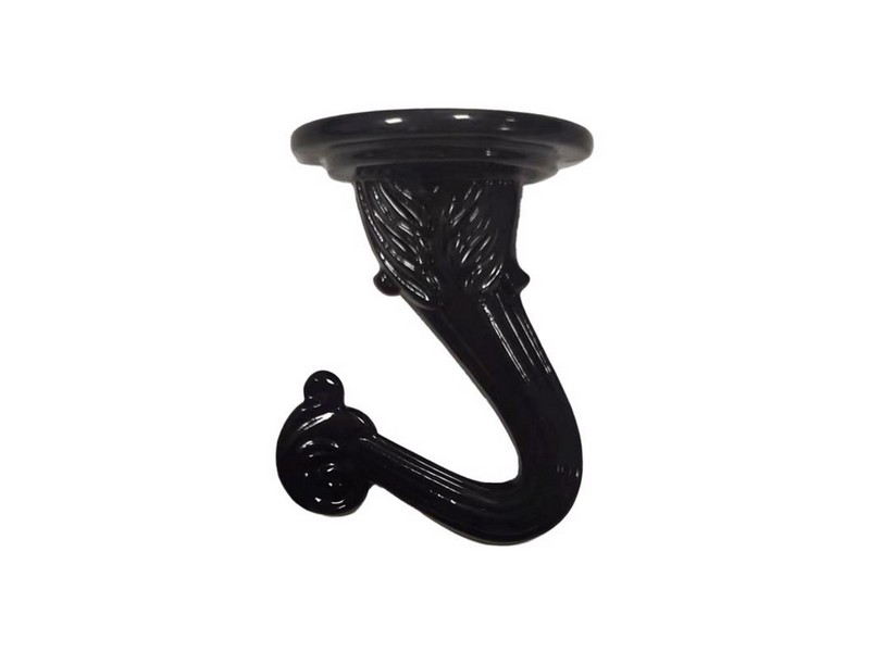 Living Accents Black Zinc 1.5 in. H Sturdy Swag Hook 2 pk