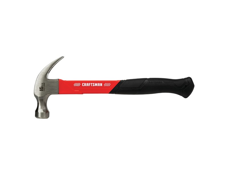 Craftsman 16 oz Smooth Face General Purpose Claw Hammer 10.75 in. Fiberglass Handle