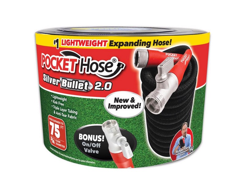 Pocket Hose Siver Bullet 2.0 3/4 in. D X 75 ft. L Medium Duty Expandable