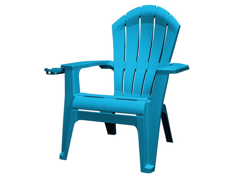 Adams RealComfort Deluxe Pool Blue Resin Frame Adirondack Chair