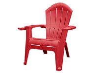 Adams RealComfort Deluxe Cherry Red Resin Frame Adirondack Chair