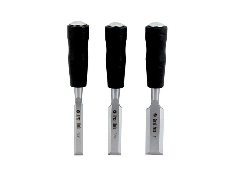 GreatNeck 1 in. W Wood Chisel Set 3 pk