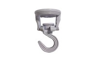 Living Accents White Zinc 3.56 in. H Swivel Swag Hook 1 pk