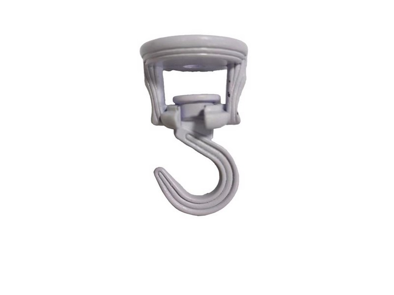 Living Accents White Zinc 3.56 in. H Swivel Swag Hook 1 pk