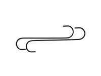 Living Accents Black Steel 12 in. H S Extender Hook 2 pk