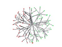 Celebration LED Green/Red Shimmering Sphere 16 in. Hanging Decor