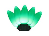 Holiday Bright Lights LED C9 Green 25 ct Replacement Christmas Light Bulbs