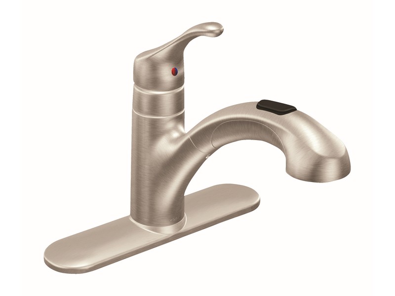 Moen Renzo One Handle  Stainless Steel Pull Out Kitchen Faucet