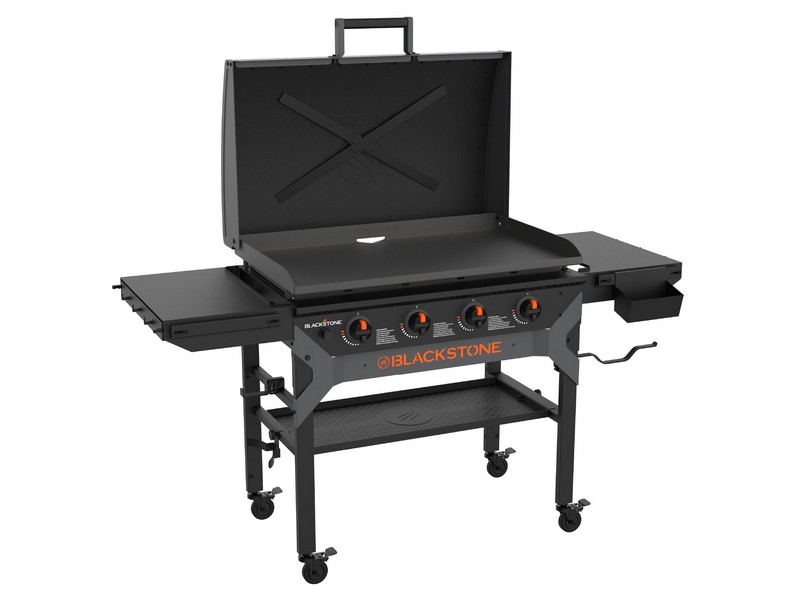 Blackstone 4 Burner Liquid Propane Outdoor Griddle with Hood Black