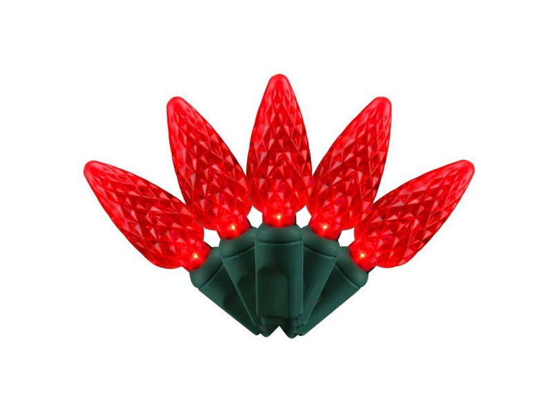 Celebrations Classic LED C6 Red 100 ct String Christmas Lights 297 ft.