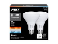 Feit BR30 E26 (Medium) LED Bulb Adjustable White 85 Watt Equivalence 2 pk